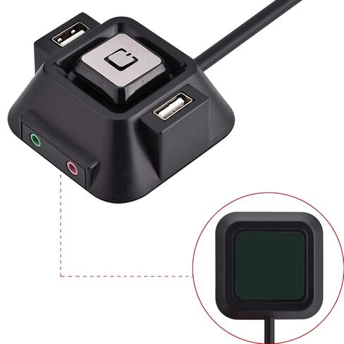 إعادة ضبط الطاقة لمفتاح الكمبيوتر المكتبي المريح بطول 1.55 متر، ومنافذ USB مزدوجة، وواجهة صوت وميكروفون للاستخدام المنزلي والمكتبي in Kuwait
