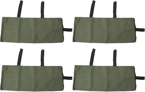 4pcs Flood Water Barrier Sand Bags Thickened Flood Prevention Sandbags for Flood Control 600D Oxford Cloth Canvas Green (Zipper Closure) in Kuwait