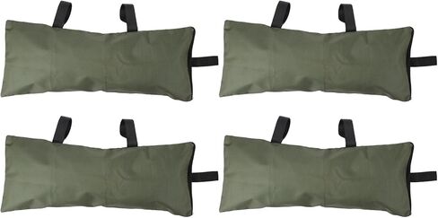 4pcs Flood Water Barrier Sand Bags Thickened Flood Prevention Sandbags for Flood Control 600D Oxford Cloth Canvas Green (Zipper Closure) in Kuwait