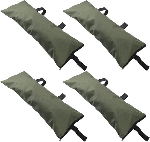 4pcs Flood Water Barrier Sand Bags Thickened Flood Prevention Sandbags for Flood Control 600D Oxford Cloth Canvas Green (Zipper Closure) in Kuwait