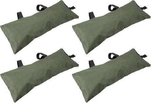 4pcs Flood Water Barrier Sand Bags Thickened Flood Prevention Sandbags for Flood Control 600D Oxford Cloth Canvas Green (Zipper Closure) in Kuwait