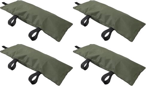 4pcs Flood Water Barrier Sand Bags Thickened Flood Prevention Sandbags for Flood Control 600D Oxford Cloth Canvas Green (Zipper Closure) in Kuwait