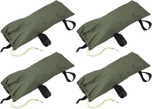 4pcs Flood Water Barrier Sand Bags Thickened Flood Prevention Sandbags for Flood Control 600D Oxford Cloth Canvas Green (Drawstring Closure) in Kuwait