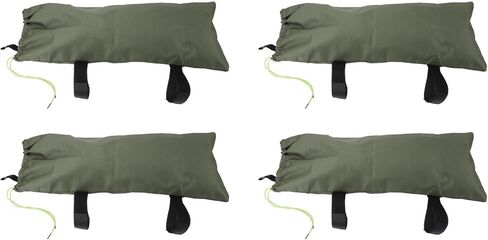 4pcs Flood Water Barrier Sand Bags Thickened Flood Prevention Sandbags for Flood Control 600D Oxford Cloth Canvas Green (Drawstring Closure) in Kuwait