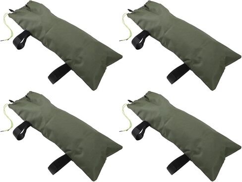 4pcs Flood Water Barrier Sand Bags Thickened Flood Prevention Sandbags for Flood Control 600D Oxford Cloth Canvas Green (Drawstring Closure) in Kuwait