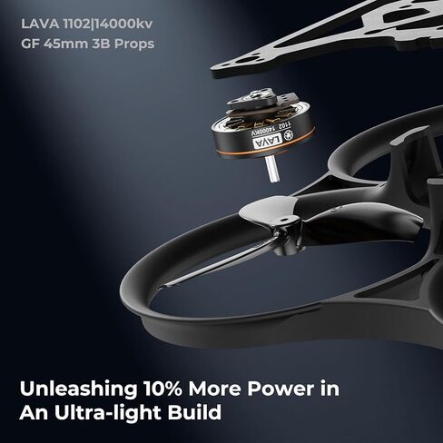 BETAFPV Pavo Pico II Brushless Whoop Drone, Ultra-Light 2S Cinewhoop with HD VTX Bracket II, F4 2S 20A AIO FC, 1102 14000KV Motor, Compatible with O4/O4 Pro VTX for Cruising Indoors Outdoors PNP ELRS in Kuwait