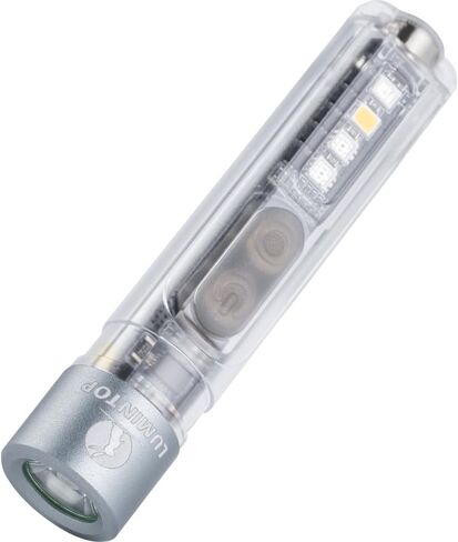 LUMINTOP Black CAT Mini EDC Flashlight 400 Lumens Rechargeable with UV Light Warm White Side Light Magnetic Tail for Camping Hiking in Saudi Arabia