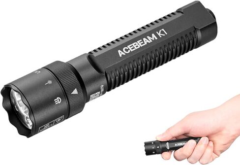 مصباح يدوي ACEBEAM K1 EDC AA قابل لإعادة الشحن مع شعاع أخضر، مجموعة LED للأشعة فوق البنفسجية والأبيض، مصباح جيب 1000 لومن عالي، مصادر ثلاثية فائقة السطوع ضوء فلاش صغير للطوارئ والتخييم والمنزل in Kuwait