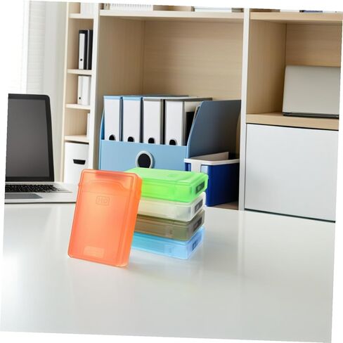 OUNONA 5pcs 2.5 Inch Plastic Hard Drive Protective Cases Storage Organizer Box for Portable HDD and Ssd, Multi- for Travel and External Disk Protection in Kuwait