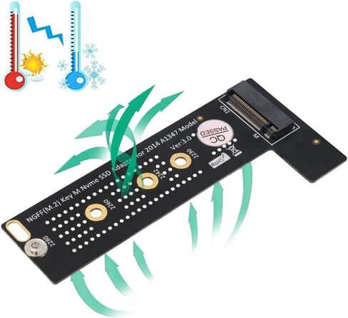 محول PCI-E M.2 NVME SSD لنظام التشغيل OS Mini A1347 - لطراز 2014، يدعم تحويل 2280/2260/2242/2230 PCIe M-Key NGFF SSD in Kuwait