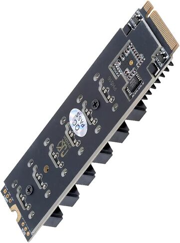 cablecc PCI Express NGFF NVME M-Key to 8 Ports Sata 6Gbps Adapter Converter Hard Drive Extension Card 2280 in Kuwait