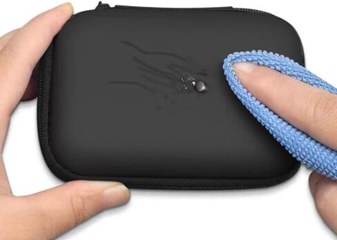 VILLCASE 2 قطعة من أكياس الأقراص الصلبة المحمولة إيفا المقاومة للصدمات 12 × 10 × 4 سم ملحقات الإلكترونيات الرقمية منظم تخزين حقيبة واقية للسفر باللون الأسود in Kuwait