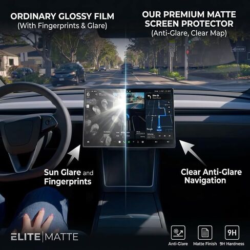 Didisky Matte Screen Protector for 2026 Tesla Model Y Juniper Premium & Performance, 16-Inch Center Display Tempered Glass, Anti-Glare Anti-Fingerprint, Bubble Free with ABS Auto-Alignment Tool in Kuwait