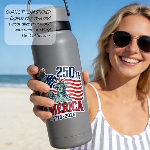 20 Pcs USA 250th Birthday Stickers 1776 2026, Waterproof Vinyl Decals, Statue of Liberty and Eagle, USA 250th Anniversary Decorations, for Car Laptop Water Bottle Bumper in Kuwait