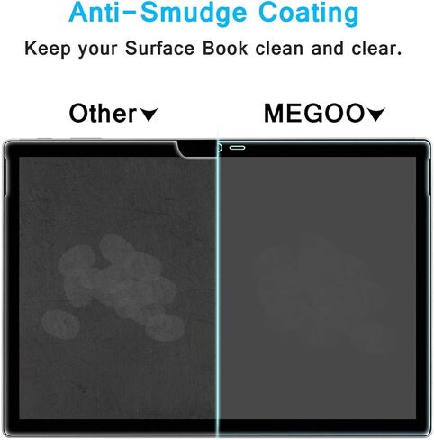 Megoo [عبوتان من Surface Book 2/1 13.5 بوصة واقي شاشة من الزجاج المقوى لحماية العين من الضوء الأزرق - ملاءمة مخصصة دقيقة، صلابة 9H، تصفية للضوء الأزرق، حماية فائقة in Kuwait