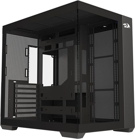 Redragon - GC-623 - ATX Gaming PC Case - Micro-ATX, Mini-ITX (Support backplug Mother Board) - 270 Degree Full View Tempered Glass in Kuwait