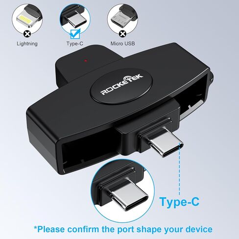 محول قارئ بطاقة الذاكرة من نوع C إلى TF من Rocketek USB من أجل بطاقة TF/Micro SD/Micro SDXC/Micro SDHC ، متوافق مع الهاتف ، الكمبيوتر ، الكاميرا ، الكمبيوتر المحمول والجهاز اللوحي in Kuwait