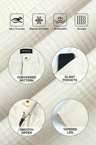 GINGTTO Linen Pants Men Slim Fit Lightweight Tapered Summer Beach Casual Pants Men in Saudi Arabia