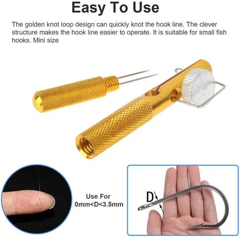 2Pcs Metal Fishing Knot Tying Tool Fishing Line Hook Tie Device Line Knotter Portable Fast Tie Hook for Hooks Lures Lines Easy Tying and Protection in Kuwait