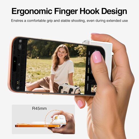 Phone Flash Fill Light, Magnetic Attachment for Mobile Phones, Built-in Handle with Focus Knob, Portable LED Light Phone Photography, Vlog & Live Streaming in Kuwait