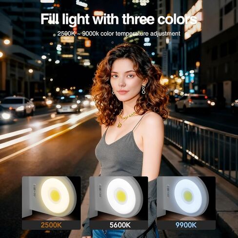 Phone Flash Fill Light, Magnetic Attachment for Mobile Phones, Built-in Handle with Focus Knob, Portable LED Light Phone Photography, Vlog & Live Streaming in Kuwait