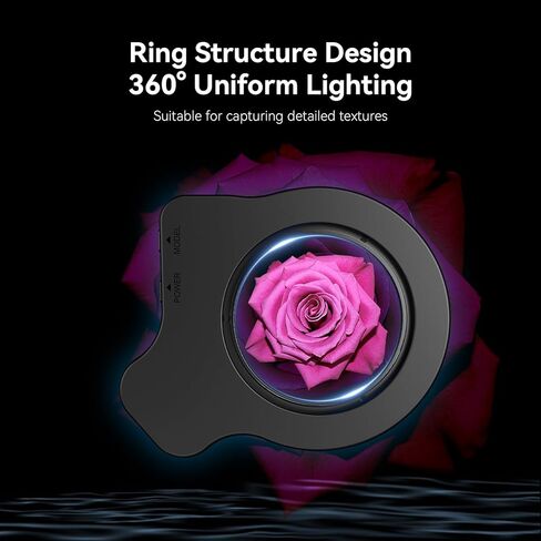 APEXEL Macro Lens Ring Light, 32 High CRI LEDs with 45 Lighting Modes for 37mm/52mm Thread, Ideal for APEXEL 100mm SLR Macro Lens Attachments in Kuwait