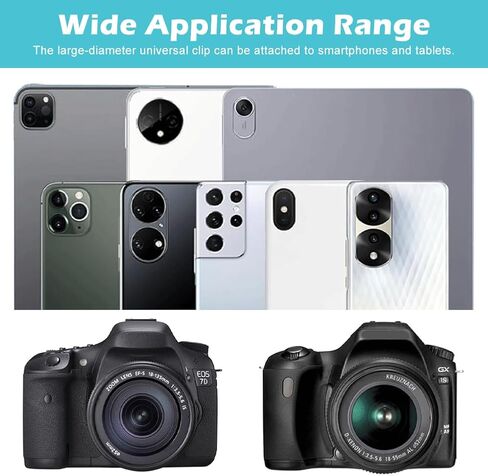 52MM Variable ND2-ND400 Filter, Clip-on Phone Lens ND Filter Kit Multi-Coated Adjustable Neutral Density Filter Compatible with iPhoneSamsung/Android Smartphones(Color:Black) in Kuwait