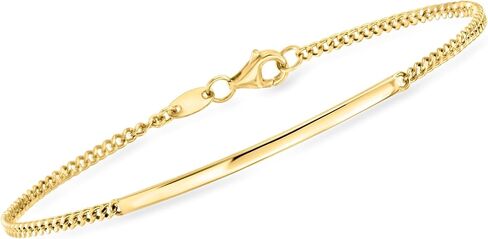 Ross-Simons 10kt Yellow Gold Curb-Link Bar Bracelet in Saudi Arabia