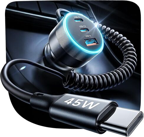 LISEN 90W for iPhone 17 16 15 Pro Max Car Charger USB C Fast Charge, Super Fast for iPhone 15 16 17 Pro Car Charger Type C Adapter for iPhone 17/17 Pro/Air/17e/16/15 Pro Max/Plus/16e, iPad in Kuwait
