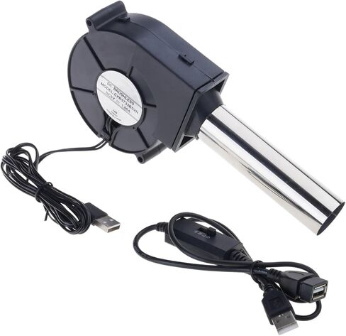 9733 5V معززات تدفق الهواء للشواء في الهواء الطلق بثلاث سرعات USB منفاخ مروحة مناسبة لموقد الحطب والتخييم منفاخ الطرد المركزي الأساسي المزود بشاحن توربيني in Kuwait