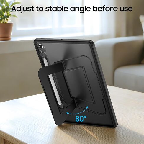 Fintie Shockproof Case for Samsung Galaxy Tab S10 Lite/ S10 FE/ S9 FE 5G 10.9 Inch/Tab S9 11 Inch with S Pen Holder, Slim Frosted Hard Cover with Multi-Angle Kickstand, Black in Kuwait