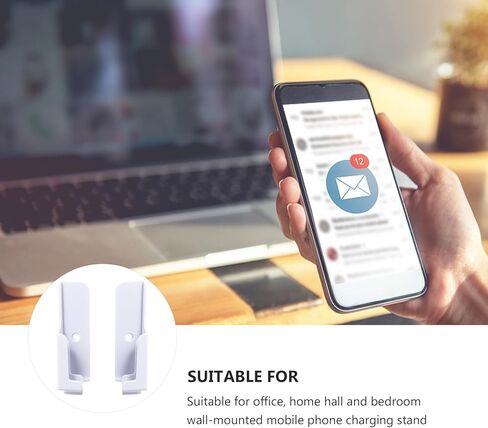 BESPORTBLE Adjustable White Wall-Mounted Phone and Tablet Wall Dock Bracket with Slot for Home and Office Use in Kuwait