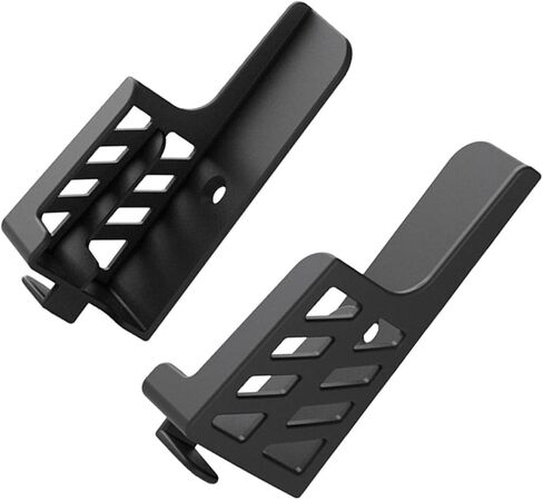 Veemoon Adjustable Dual Slot Abs Phone and Tablet Stand Holder for Desktop Use, Black, Compatible with Mobile Devices and Tablets, Portable Video Bracket for Office and Home in Kuwait