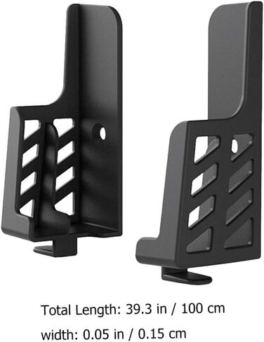 Veemoon Adjustable Dual Slot Abs Phone and Tablet Stand Holder for Desktop Use, Black, Compatible with Mobile Devices and Tablets, Portable Video Bracket for Office and Home in Kuwait