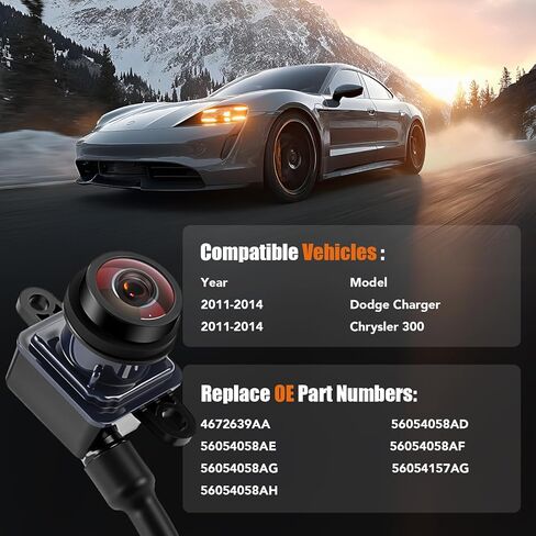 LCWRGS Backup Camera Rear View Compatible with 2011 2012 2013 2014 Dodge Charger Chrysler 300 Night Vision HD Park Assist Reverse Camera Replaces# 56054058AD, 56054058AF, 56054058AE in Kuwait
