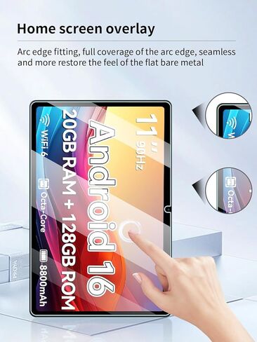Screen Protector for Frameflow P11T Android 16 11 inch Tablet, Anti-Scratch 9H Hardness Touch Sensitive 2.5D Rounded Edges Bubble Free Easy to Install,2 Pack in Kuwait