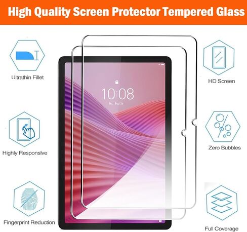 [2 Pack] Screen Protector For Lenovo Tab One/Tablet K9 8.7 Inch 2025 TB305FU, Tempered Glass Film Guard Compatible For Lenovo Tablet One 8.7" Anti-Scratch 9H Hardness Bubble-free Clear in Kuwait
