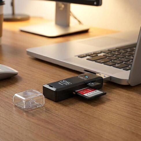 USB 3.0 SD Card Reader,2-in-1 Micro SD Adapter,5Gbps Speed for Compact Dual Slots Hub,Plug and Play for Laptop,PC in Kuwait
