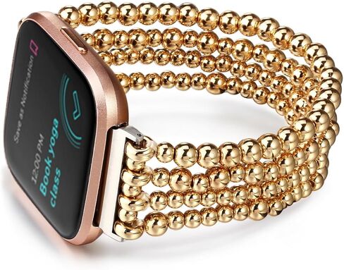 سوار Boho المضفر متوافق مع Fitbit Versa 4/Versa 3/Sense/Sense 2 للنساء، حزام منسوج يدويًا مطرز بالخرز لساعة Fitbit الذكية in Kuwait