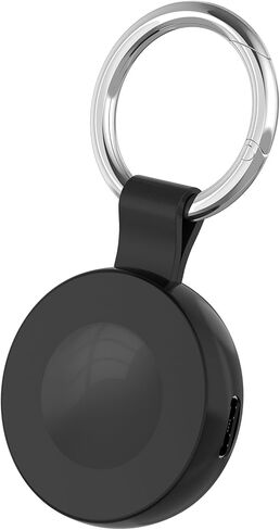 شاحن محمول مع سلسلة مفاتيح لساعة Apple - شاحن سفر من سبائك الألومنيوم لساعة iWatch متوافق مع شاحن لاسلكي مغناطيسي لكابل iPhone in Kuwait