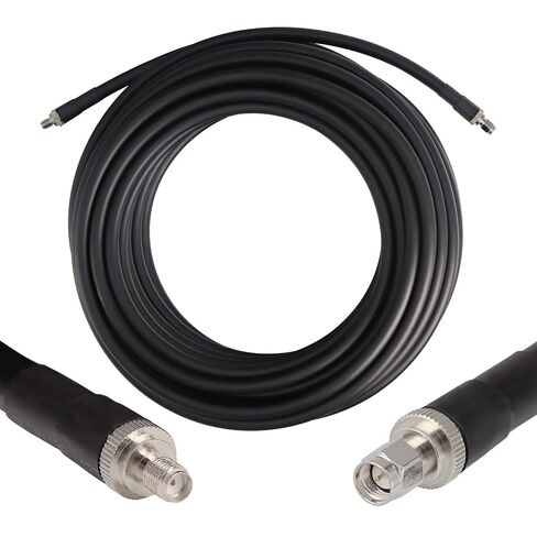20ft SMA Extension Cable, SMA Male to SMA Female Connector 50 Ohm KMR240 Low Loss SMA Coax Coaxial Cable for 4G LTE Router Cellular SDR USB Dongle Receiver in Saudi Arabia