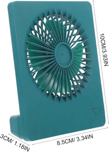 SHINEOFI USB مروحة سطح مكتب صغيرة قابلة لإعادة الشحن ومبرد هواء محمول صامت للاستخدام المكتبي والمنزلي، مروحة شاشة معلقة باللون الأخضر مع كابل شحن USB in Kuwait