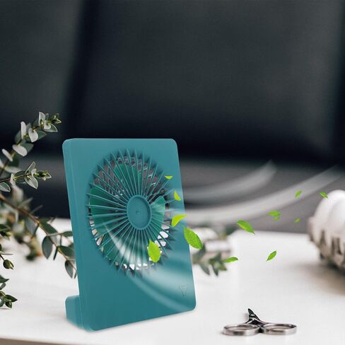 SHINEOFI USB مروحة سطح مكتب صغيرة قابلة لإعادة الشحن ومبرد هواء محمول صامت للاستخدام المكتبي والمنزلي، مروحة شاشة معلقة باللون الأخضر مع كابل شحن USB in Kuwait