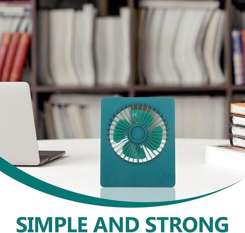 SHINEOFI USB مروحة سطح مكتب صغيرة قابلة لإعادة الشحن ومبرد هواء محمول صامت للاستخدام المكتبي والمنزلي، مروحة شاشة معلقة باللون الأخضر مع كابل شحن USB in Kuwait