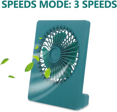 TEHAUX Mini USB قابلة لإعادة الشحن مروحة شاشة معلقة للمكتب والمنزل، مبرد هواء محمول صامت قابل للطي لسطح المكتب، جهاز تبريد صيفي صغير الحجم أخضر in Kuwait