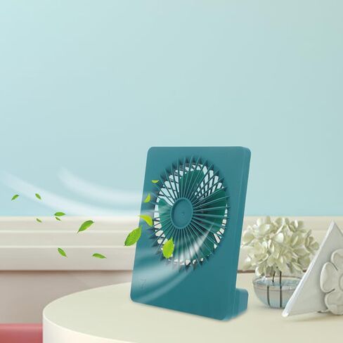 TEHAUX Mini USB قابلة لإعادة الشحن مروحة شاشة معلقة للمكتب والمنزل، مبرد هواء محمول صامت قابل للطي لسطح المكتب، جهاز تبريد صيفي صغير الحجم أخضر in Kuwait