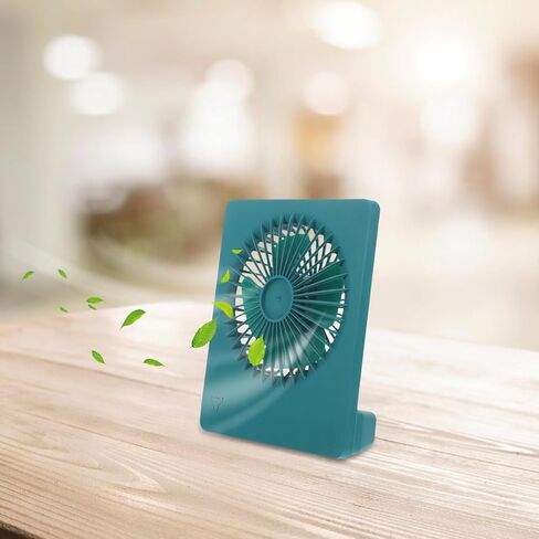 TEHAUX Mini USB قابلة لإعادة الشحن مروحة شاشة معلقة للمكتب والمنزل، مبرد هواء محمول صامت قابل للطي لسطح المكتب، جهاز تبريد صيفي صغير الحجم أخضر in Kuwait