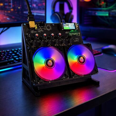 Bitcoin Merch NerdOCTaxe BTC Miner، معدل تجزئة 9.6TH/s، مع مصدر طاقة in Kuwait