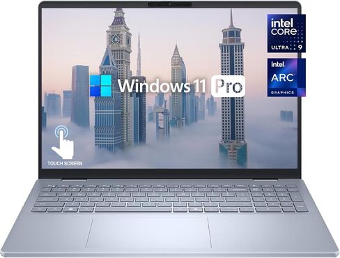 Dell Plus 16" 1920 x 1200 Touchscreen Laptop, Intel Core Ultra 9 288V, 32GB DDR5 RAM, 1TB SSD, Fingerprint Reader, Backlit KB, Wi-Fi 6, Windows 11 Pro, Blue in Kuwait