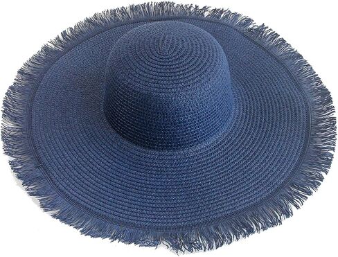 Womens Mens Wide Brim Straw Panama Hat Beach Sun Hat Summer Wide Brim Straw Roll up Hat Fisherman's UPF 50 in Kuwait
